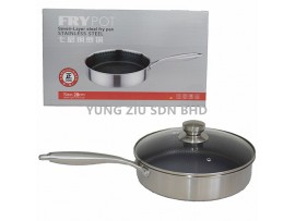 28CM SEVEN-LAYER STEEL FRYING PAN(304)